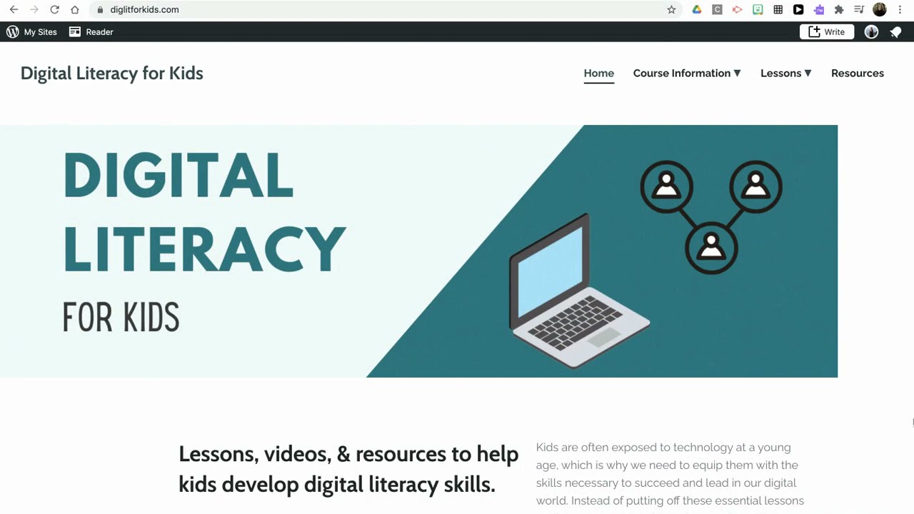 Digital Literacy for Kids: Course Prototype Walkthrough