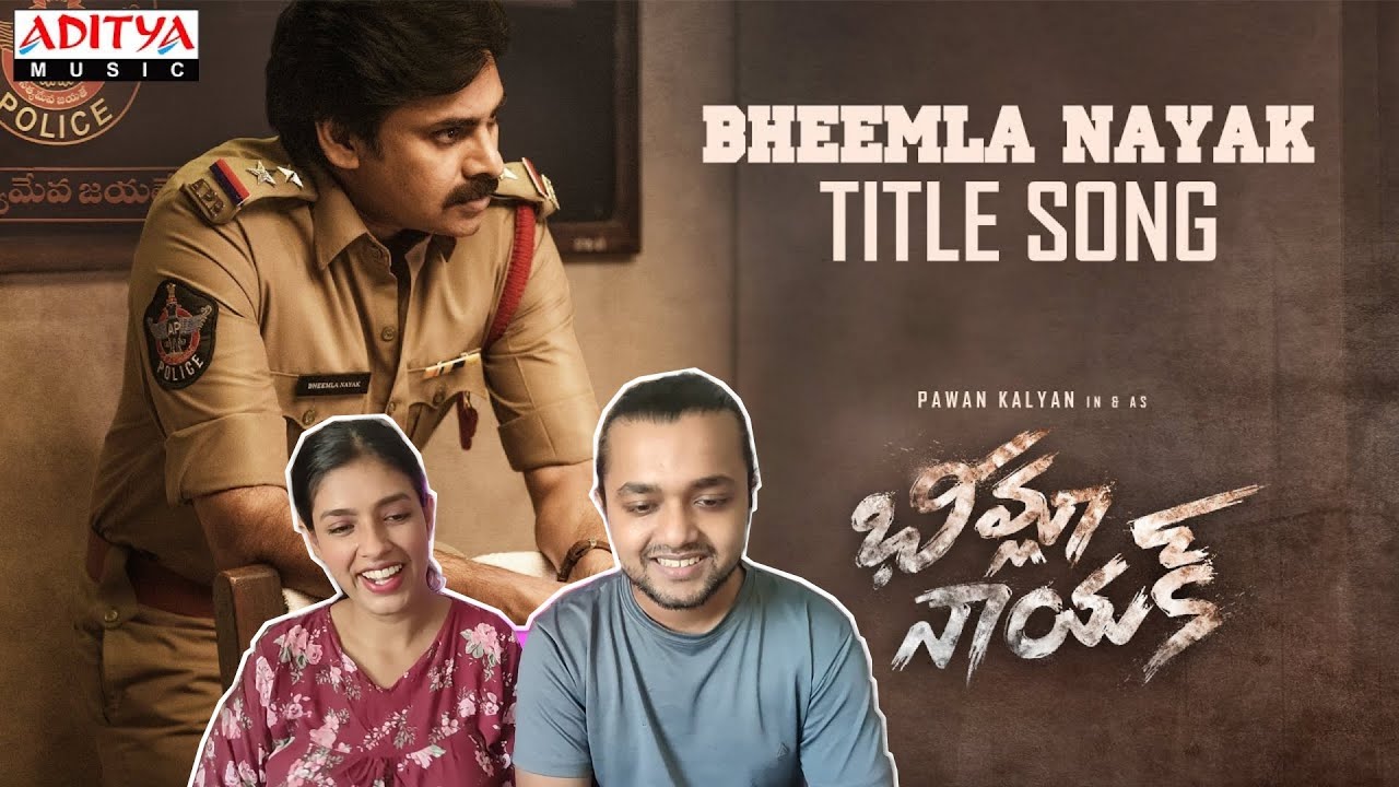 Bheemla Nayak Title Song | Pawan Kalyan | COUPLE REACTION | BOYFRIEND GIRLFRIEND REACTION