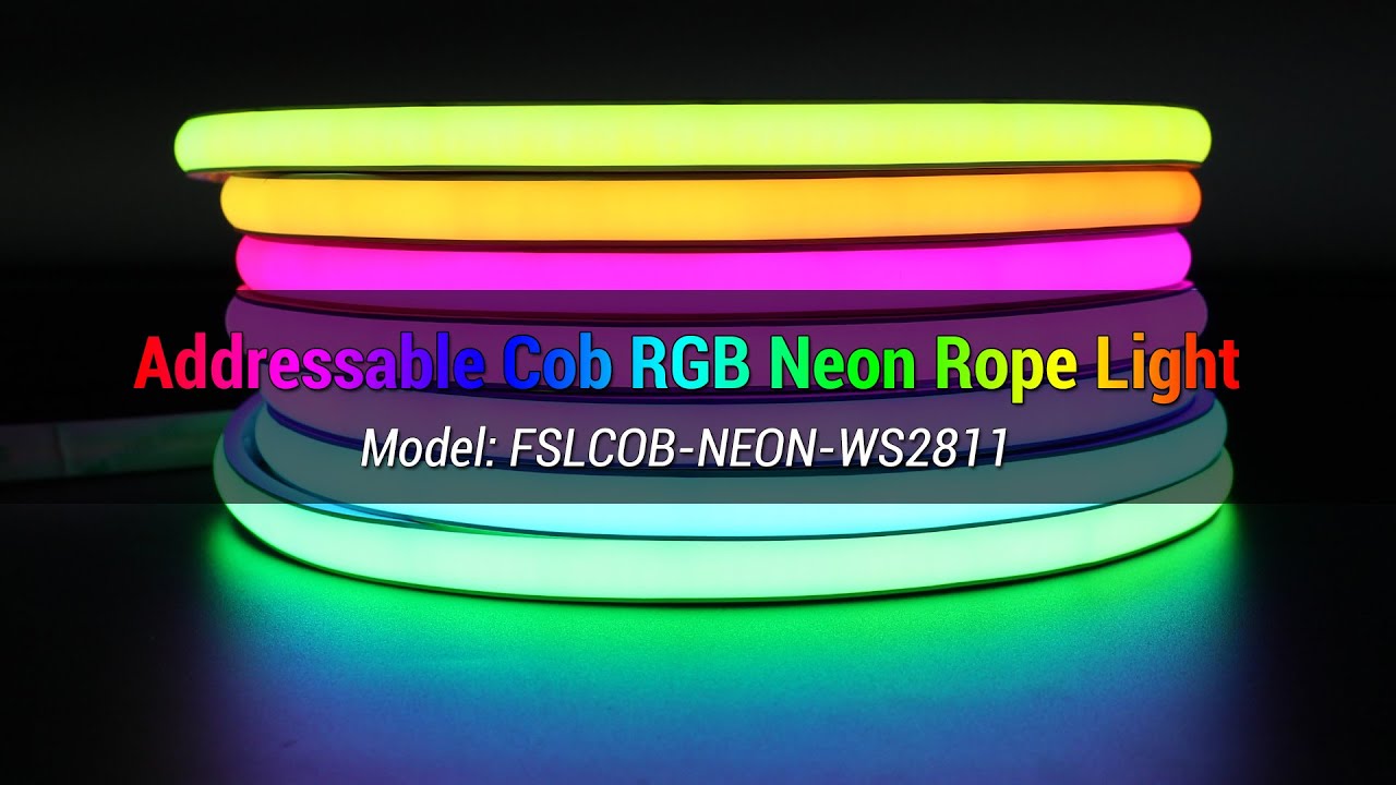 Programmable RGB WS2811 COB LED Strip Neon Rope Light