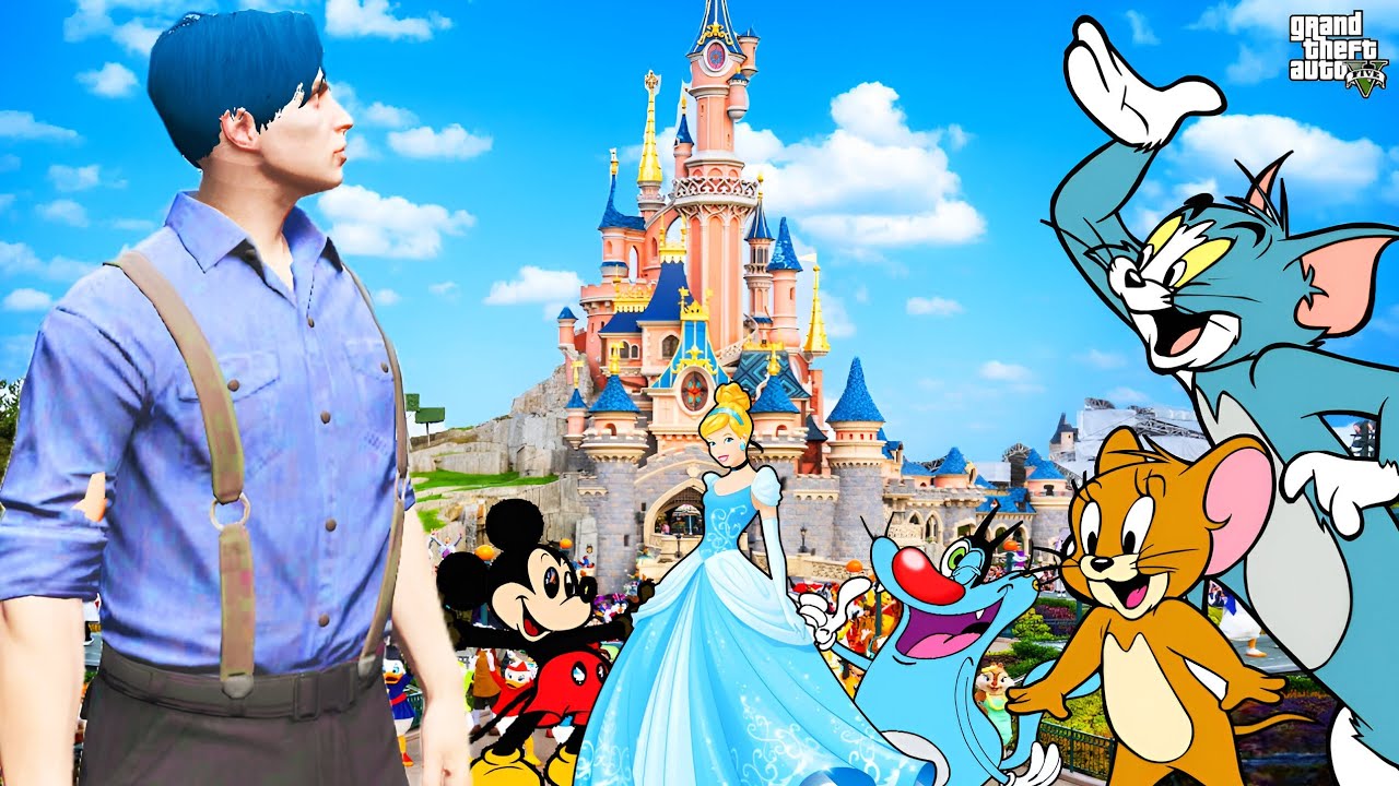Disney Landကိုသွားပီး Tom&Jerry ကိုလိုက်ရှာခဲ့တယ်/ I Found Tom& Jerry in GTA V
