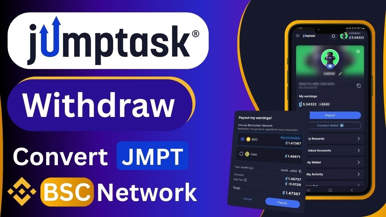 Jumptask Withdrawal to Binance (BSC Network) | Step-by-Step