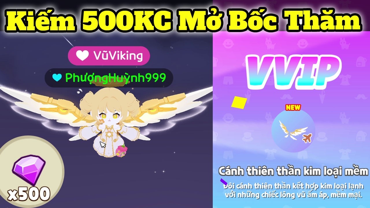 Cách Kiếm Hơn 500KC Mở Bốc Thăm Thiên Thần Kim Loại Play Together