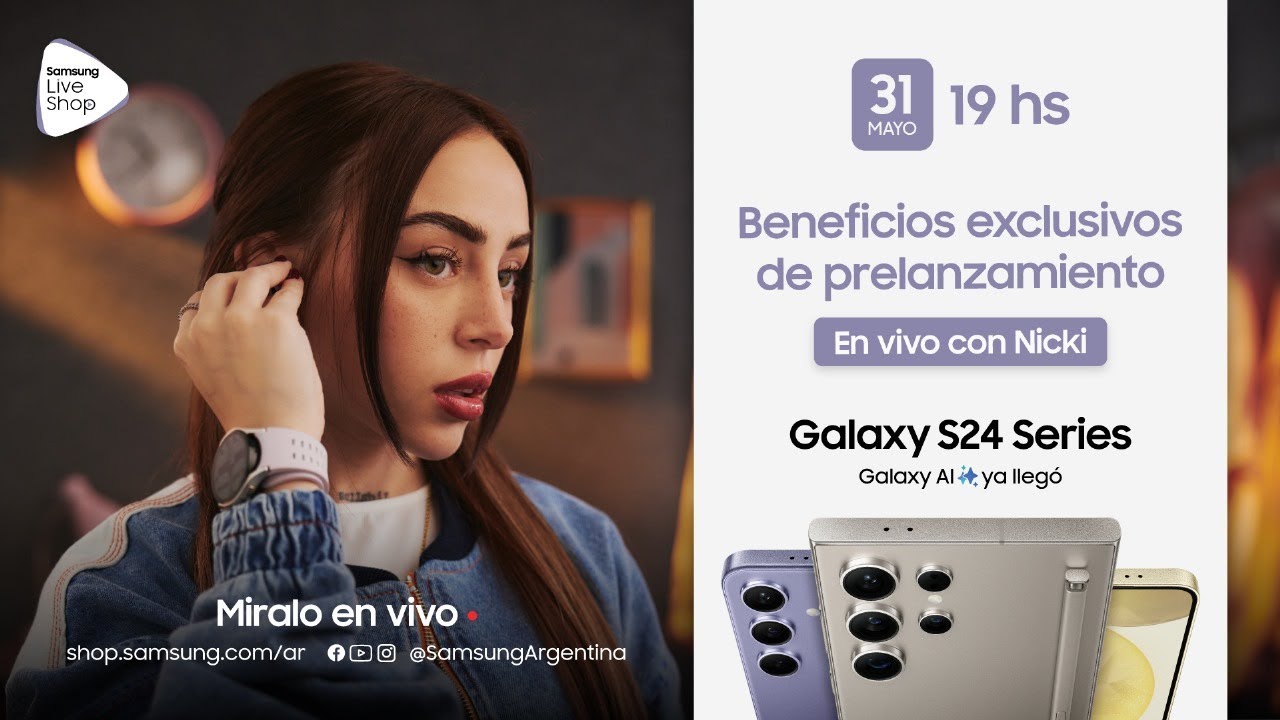 Un nuevo #SamsungLiveShop llega de la mano de Nicki Nicole ✨🔜