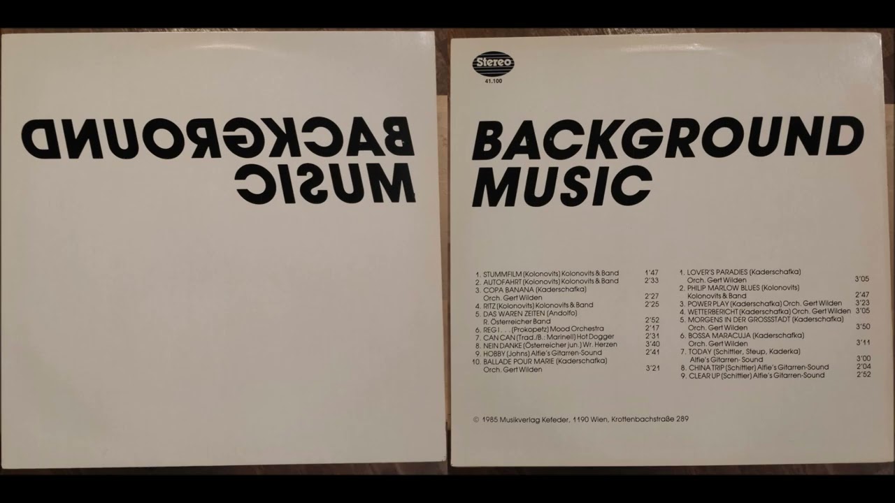 Orchester Gert Wilden: Power Play (1985, Background Music, Musikverlag Kefeder)