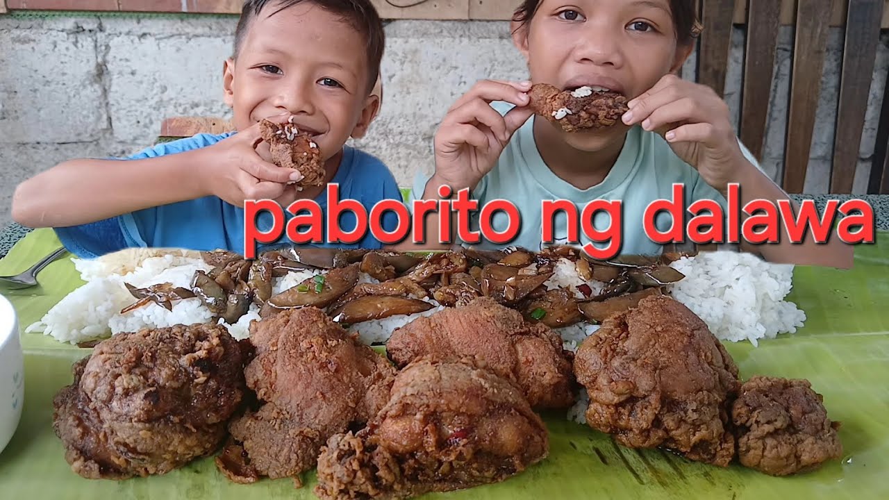 CRISPY CHICKEN AT GINISANG TALONG
