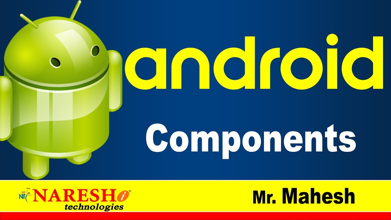 Android Components | Android Tutorial Videos | Mr. Mahesh