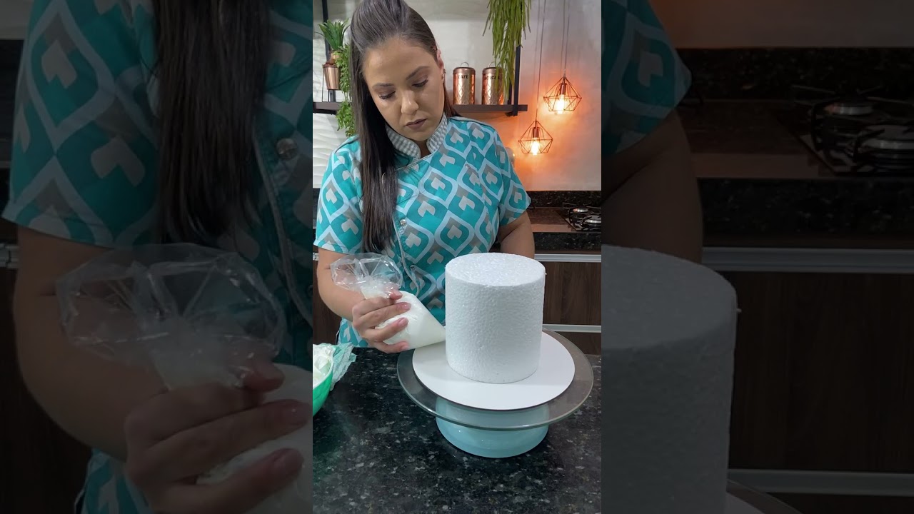 Escultura de papel de arroz tailandês! Bolo Frozen!