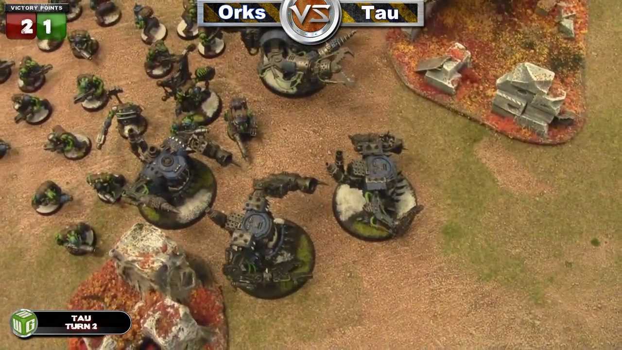 Orks vs New Tau Warhammer 40k Battle Report - Jay Knight Batrep Ep 7 - Part 2/5