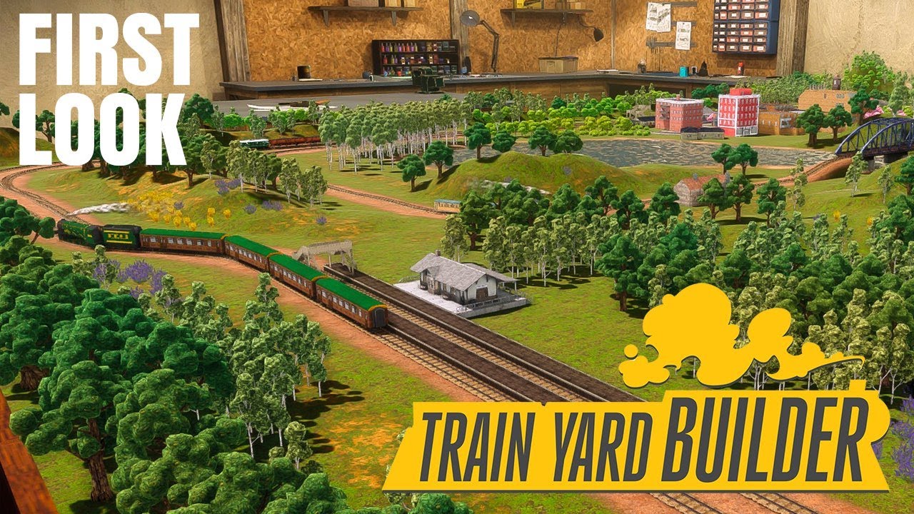 Train Yard Builder: первый взгляд. Новая игра-диорама с моделями железных дорог. Есть режимы камп...