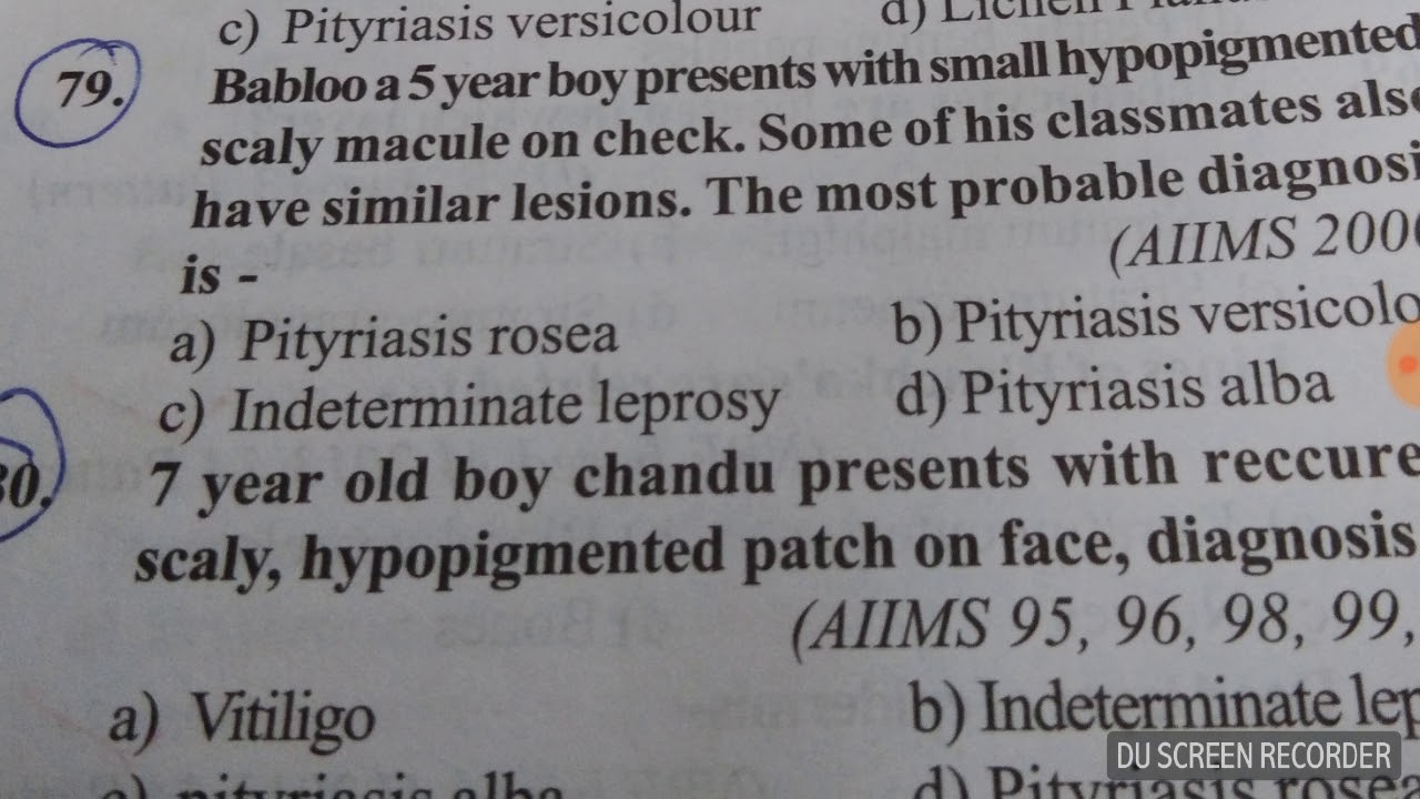 Aiims pg Dermatology part 1
