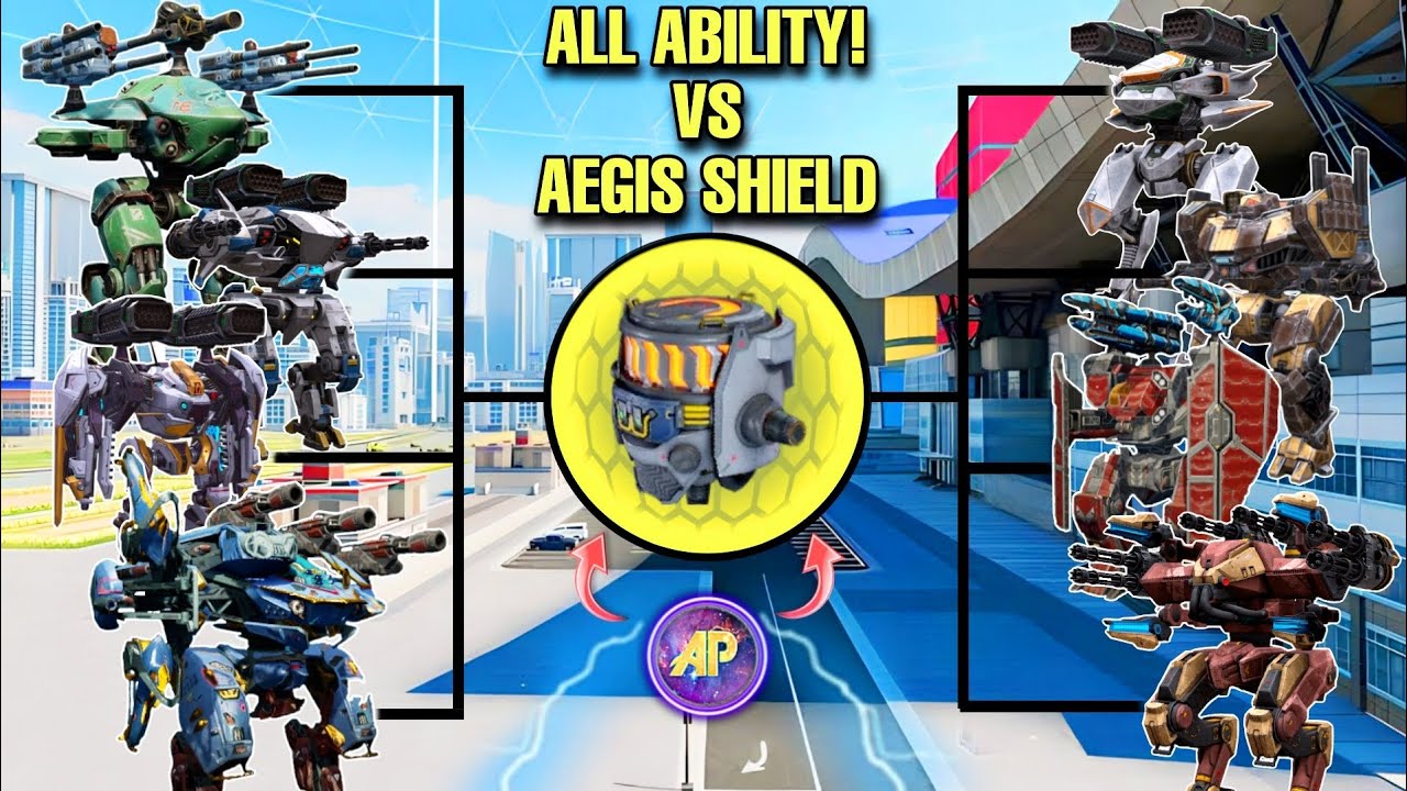 🔥 ALL ABILITIES VS YELLOW AEGIS GAS SHIELD COMPARISON! || WAR ROBOTS WR ||