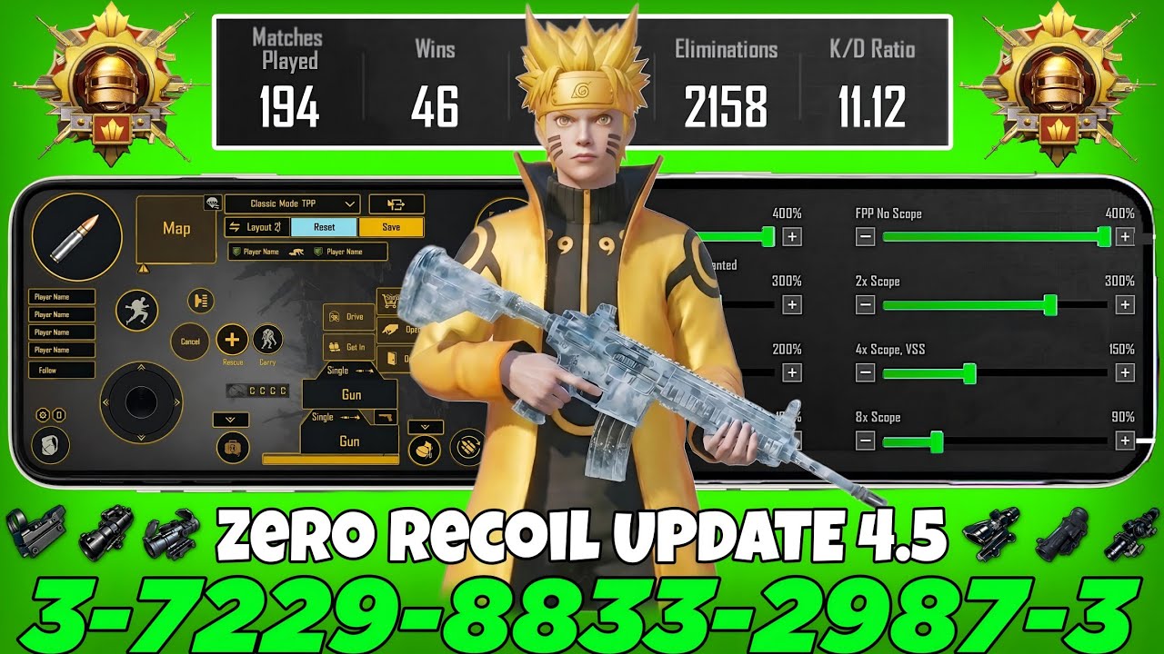NEW UPDATE 4.5 CODE 🔥 PUBG MOBILE/BGMI SENSITIVITY SETTINGS 2026 | BEST SCOPE SENSITIVITY SETTINGS✅
