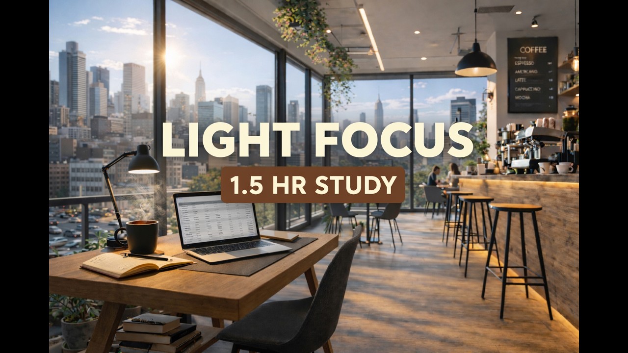 1.5 Hour Lofi Study Session 📚 Light Focus Music for Productive Work