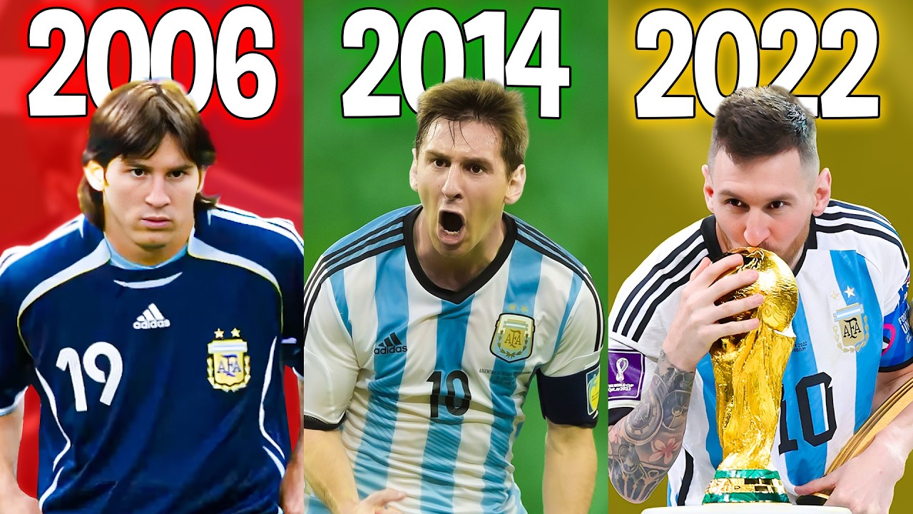 Como o Messi Jogou em CADA Copa do Mundo (De fracasso a herói)