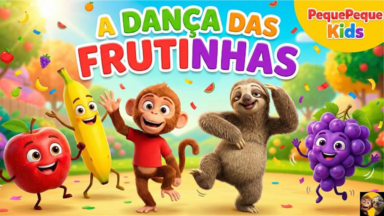 🍎 A Dança das Frutinhas - Aprenda as Frutas e Cores | Música Educativa para Bebês | PequePeque Kids