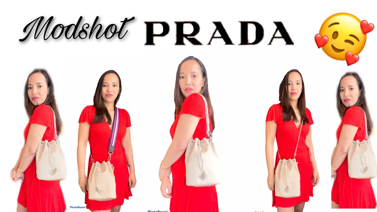 What's in my Prada Nylon Pouch + Modshot + How i Turn into Crossbody Bag