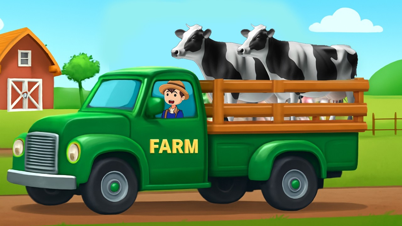 Transporting Cows to the Barn! 🐄🚜 | Classic Farm Truck Adventure! | Real Farm Animation