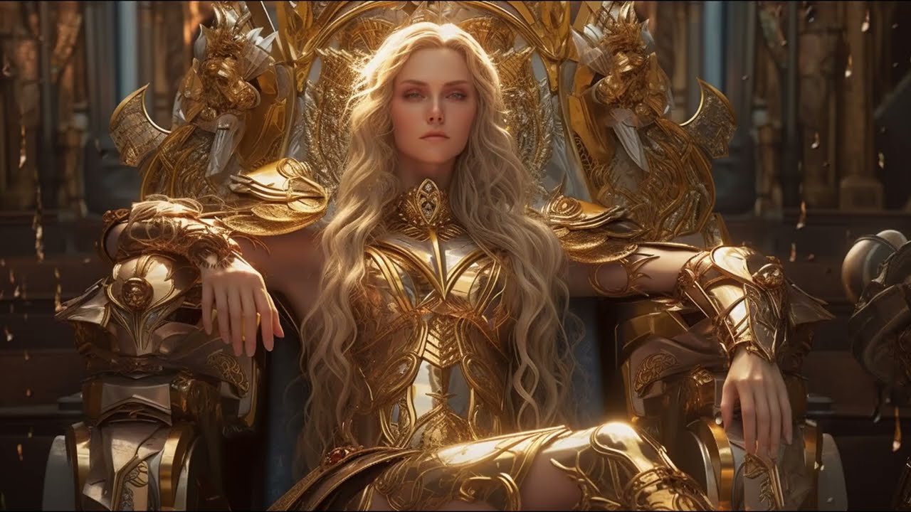 Empress of Mankind on Golden Throne | Midjourney AI Art | Warhammer 40K