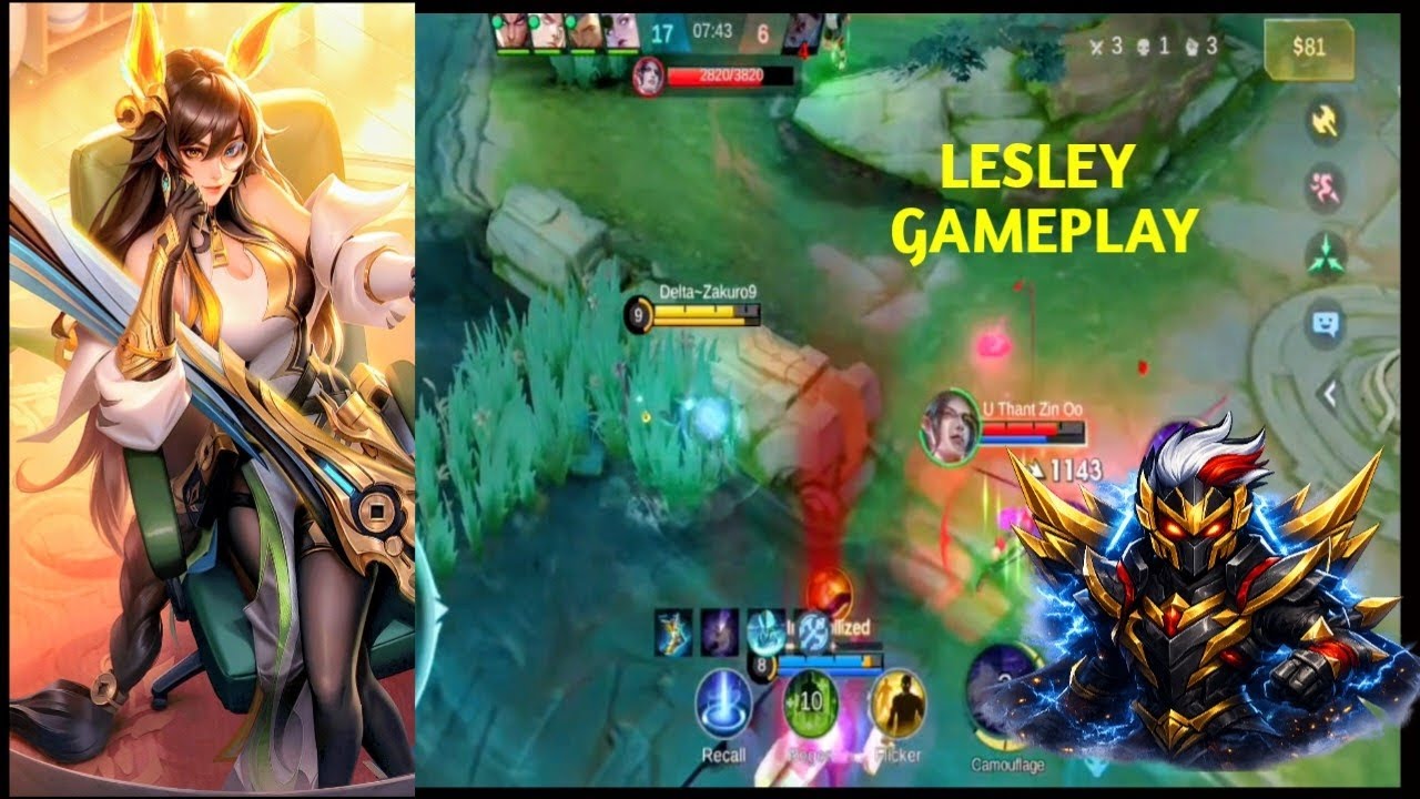 Lesley Meowkin Hunter gameplay | Delta Zakuro | Mobile Legends