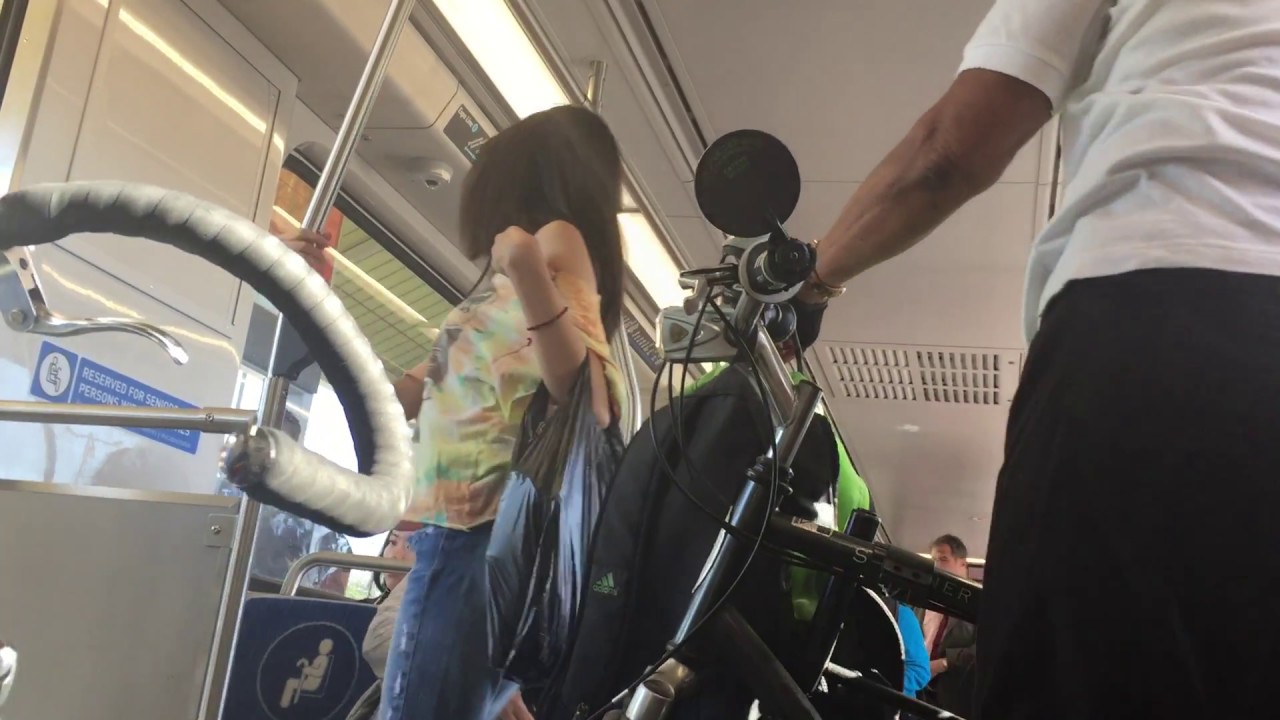 Crowded Metro Train Ride in Los Angeles ( भीड़ ट्रेन) (قطار مزدحم)