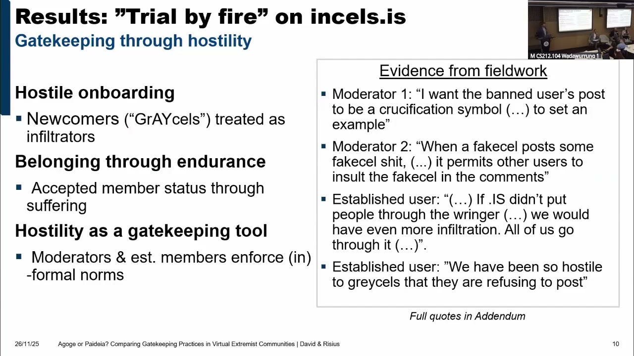 D3 Session A: Frames And Funnels: Recruitment, Gender and Media Reporting in Online ExtremistContext