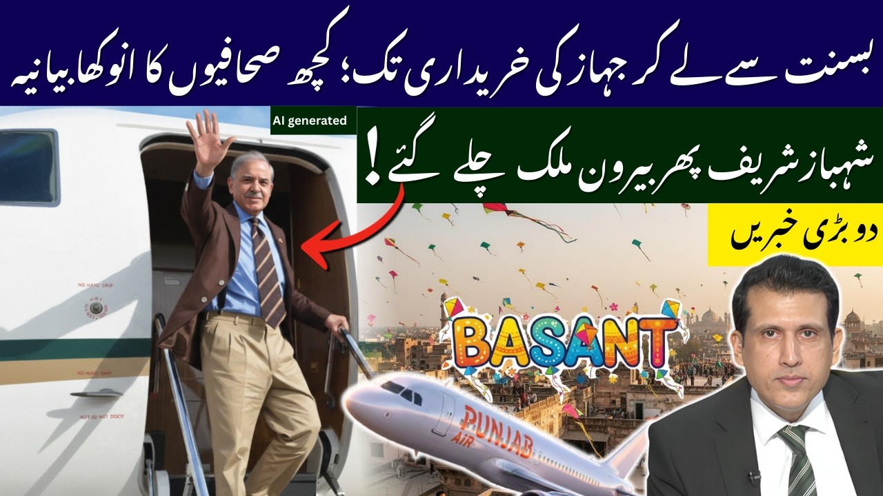 Shehbaz Sharif Leaves Pakistan Again | Journalists’ Controversial Narrative: Basant vs Govt Jet
