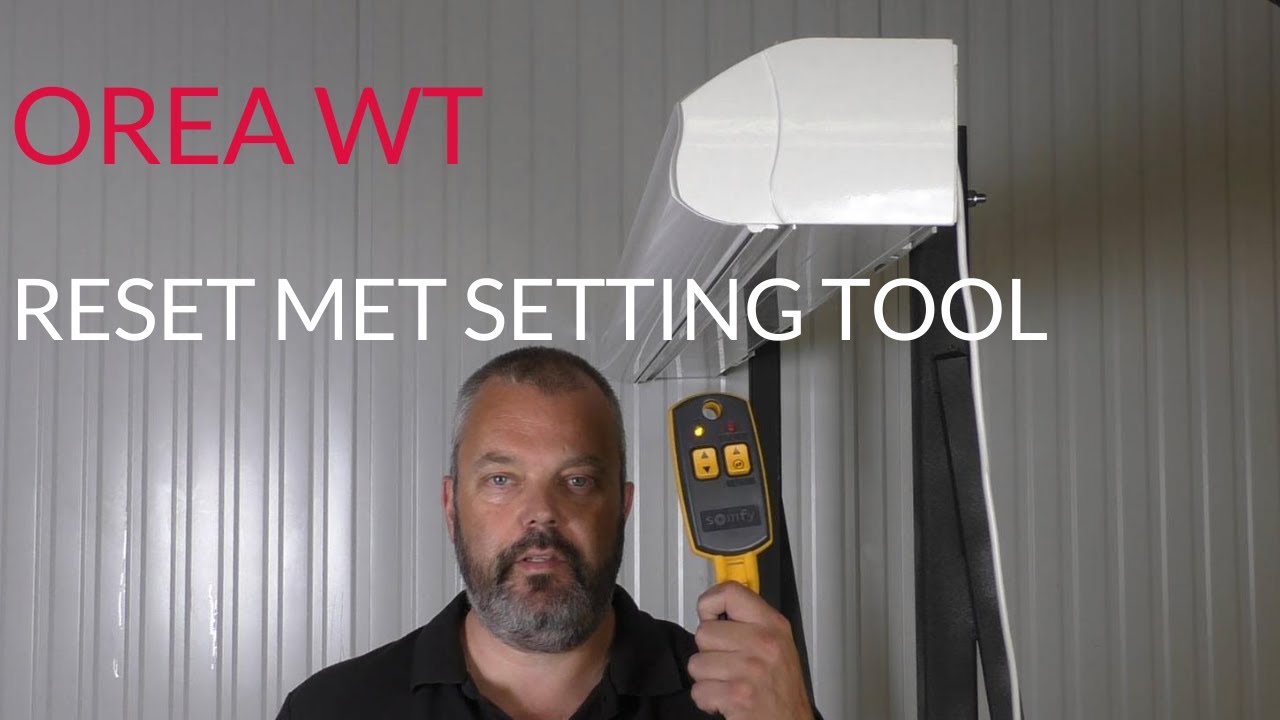 Zo reset je de Somfy Orea WT motor met de setting tool