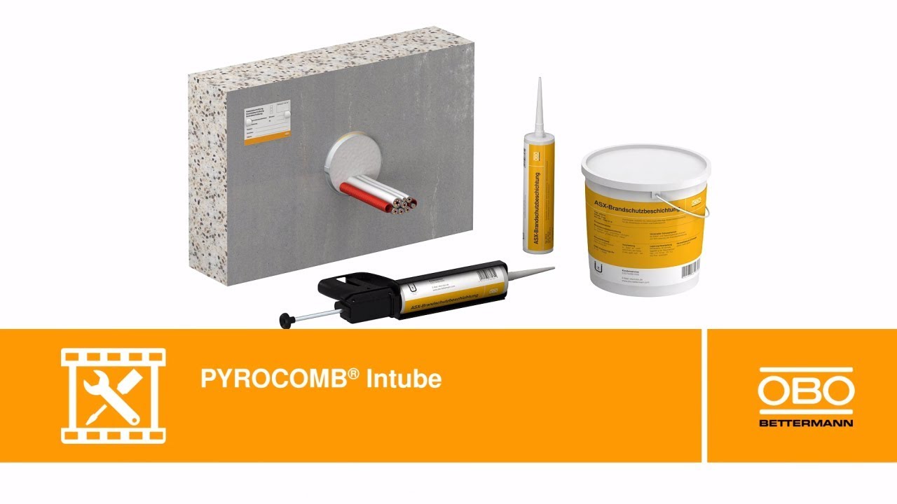 Montage Abschottungs-System PYROCOMB® Intube – OBO Bettermann