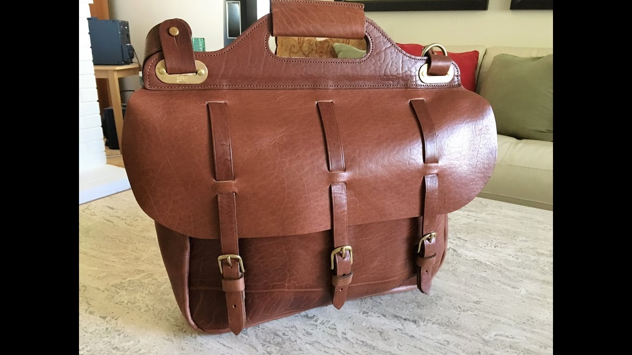 The No. 1 Saddlebag Briefcase in American Buffalo from Col. Littleton of Lynnville TN.