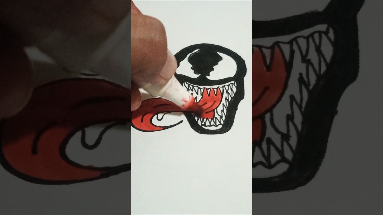 Venom face drawing 😱❤️ 