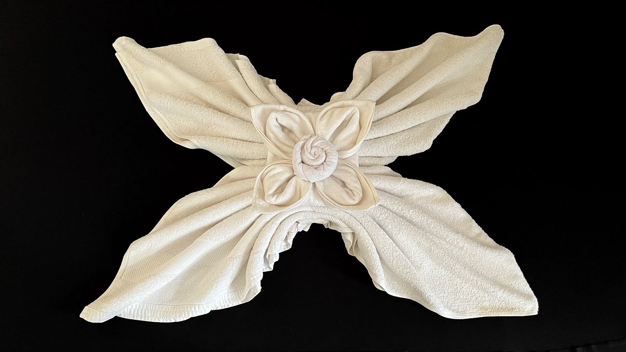 How to make beautiful flower shaped towel art