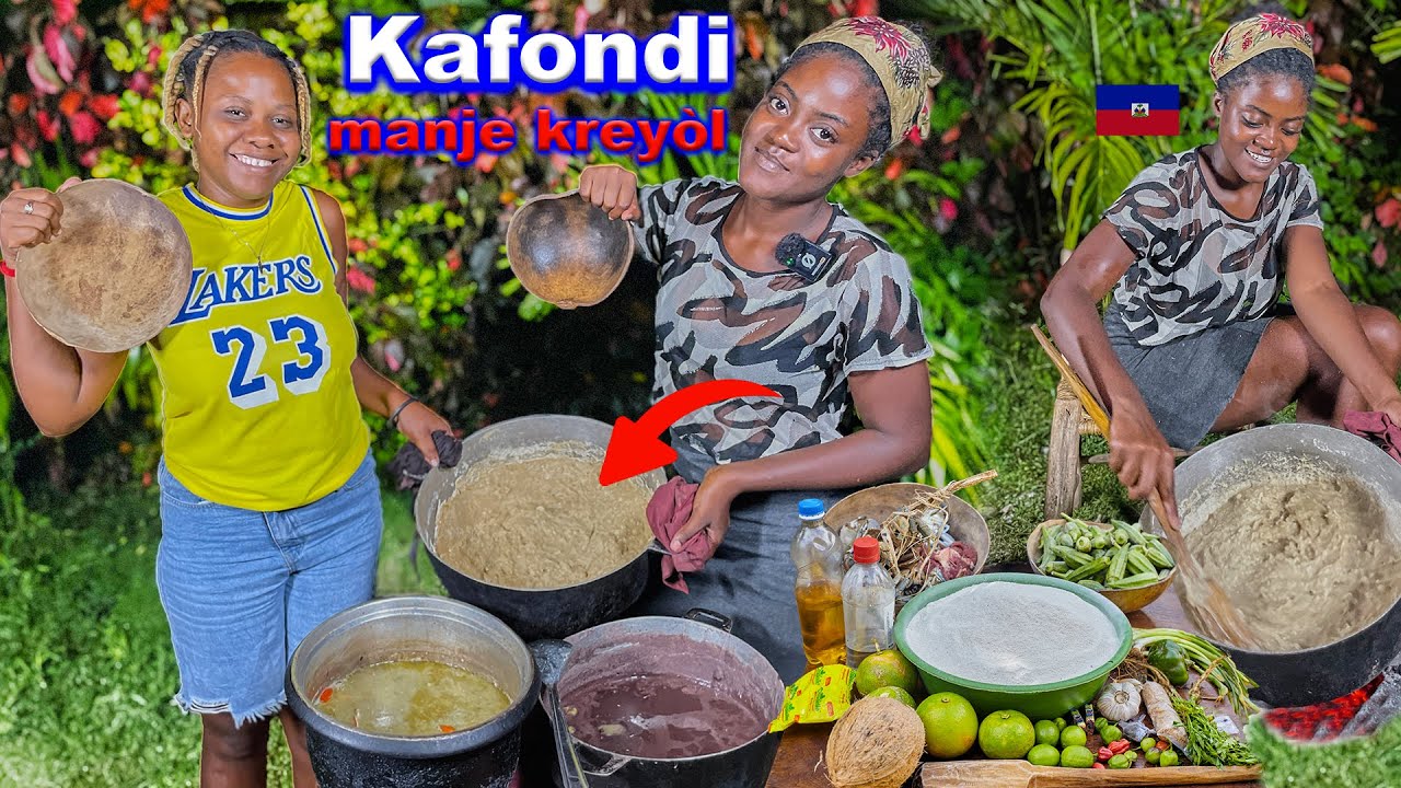Farin manyòk ak kalalou épi sòs pwa vi gade nou preparel