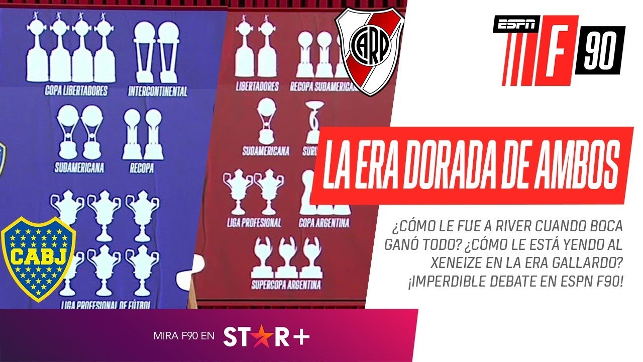 ¿CÓMO LES FUE A #BOCA Y A #RIVER EN 'LA ERA DORADA' DEL OTRO? ¡CALIENTE DEBATE EN #ESPNF90!