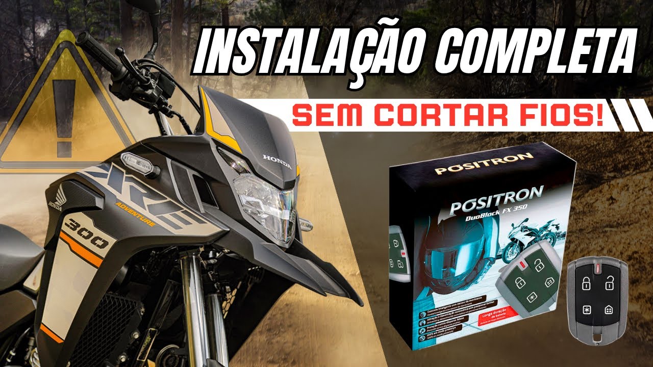 Como Instalar Alarme Positron DuoBlock FX 350 na XRE 300 Sem Cortar Fios!  Passo a Passo Completo