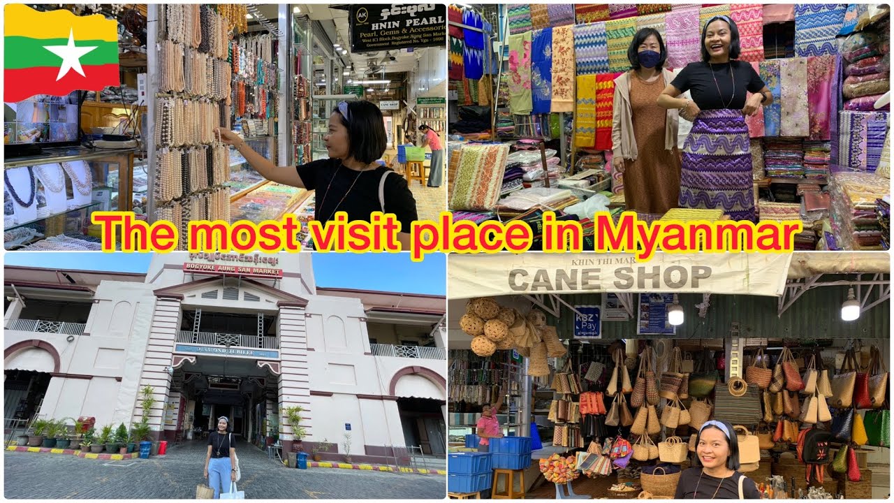 BOGYOKE MARKET | THE BIGGEST SHOPPING CENTER IN MYANMAR | SOUVENIR SHOP IN MYANMAR
