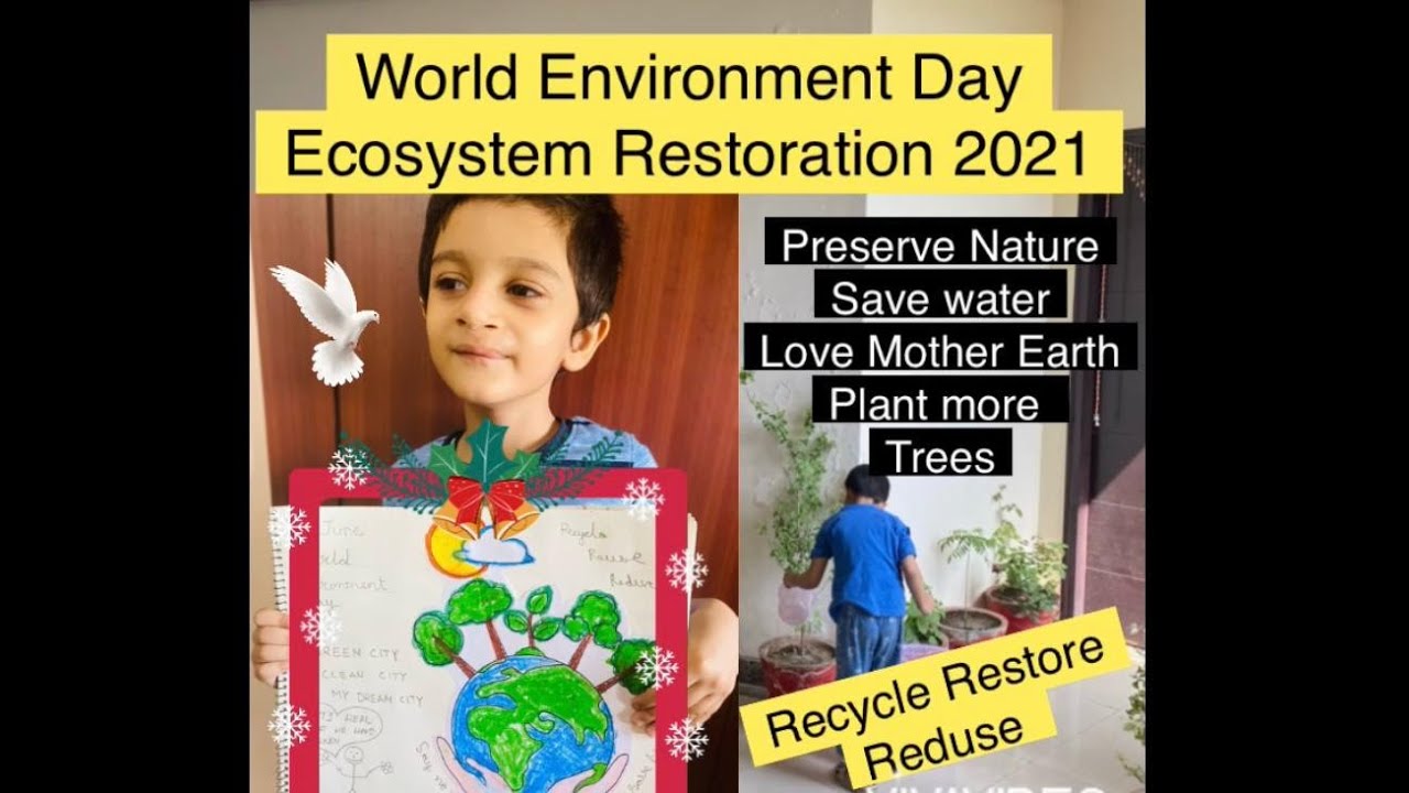 #worldenvironmentday2022  |Ecosystem Restoration |Poster Making for Kids #Garysworld #5thjune