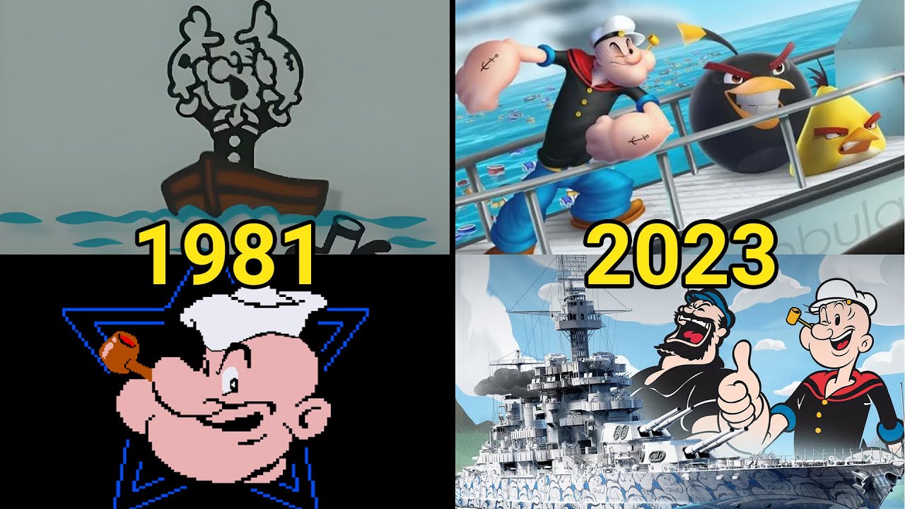 Evolution of Popeye Games (1981-2023)