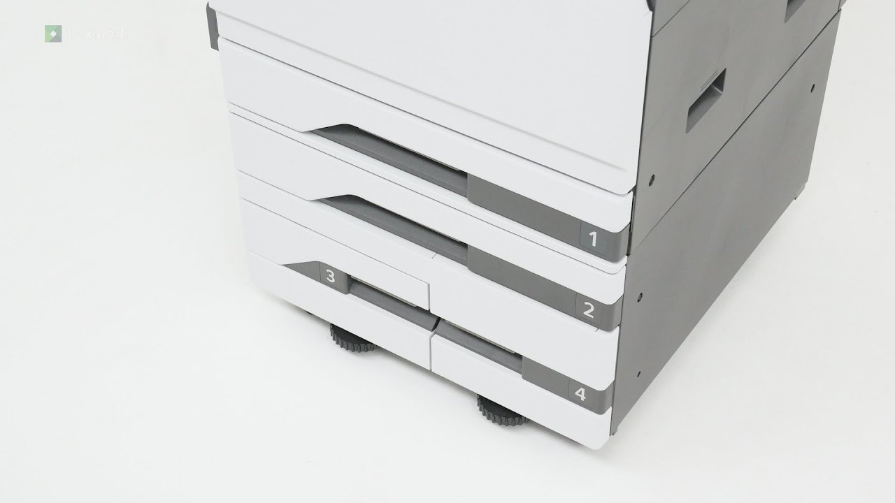 MX930/CX930/CX931/XC9325/XC9335&mdash;Installing the 2520-sheet tandem tray