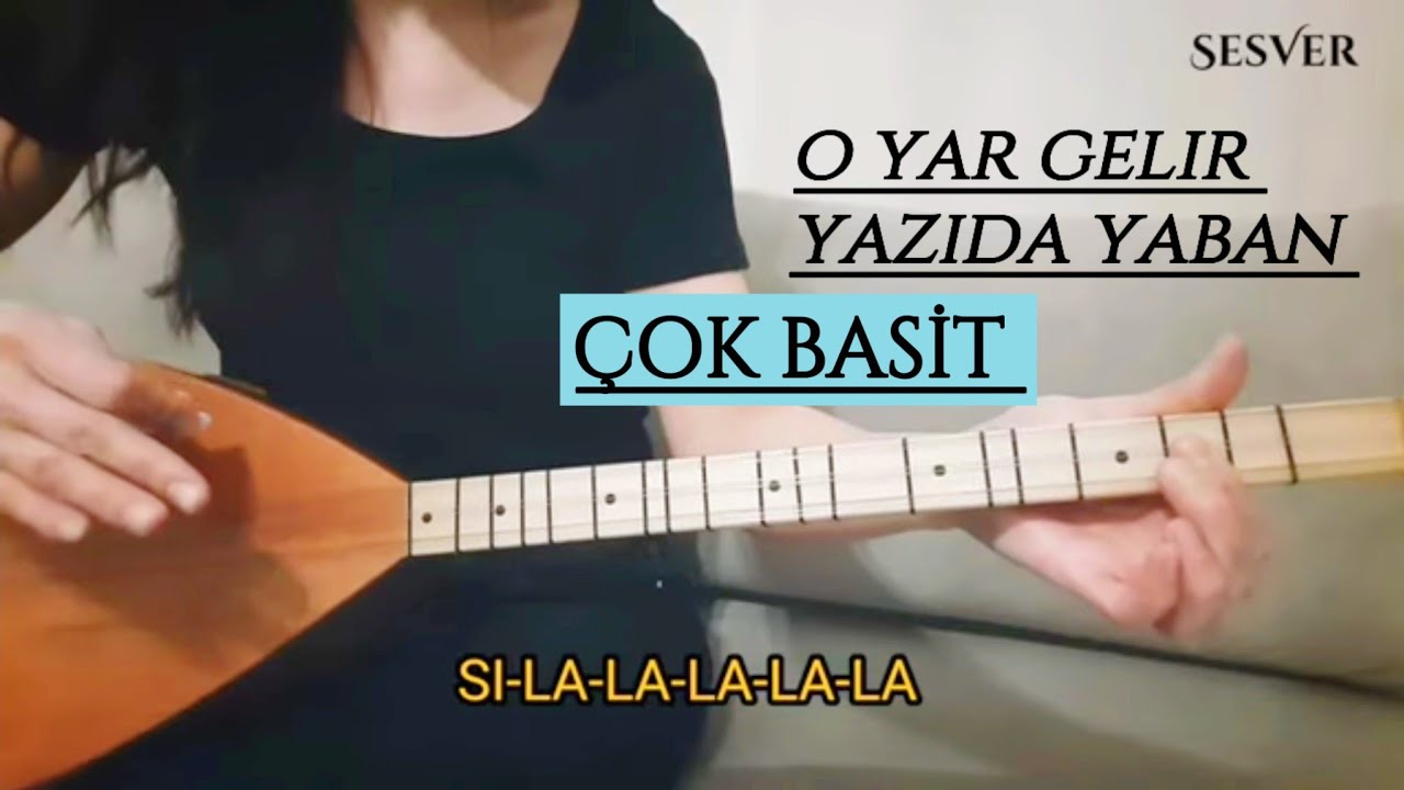 O yar gelir yazıda yaban 🔸️ÇOK BASİT bağlamada sazda nasıl çalınır nota solfej,kolay 