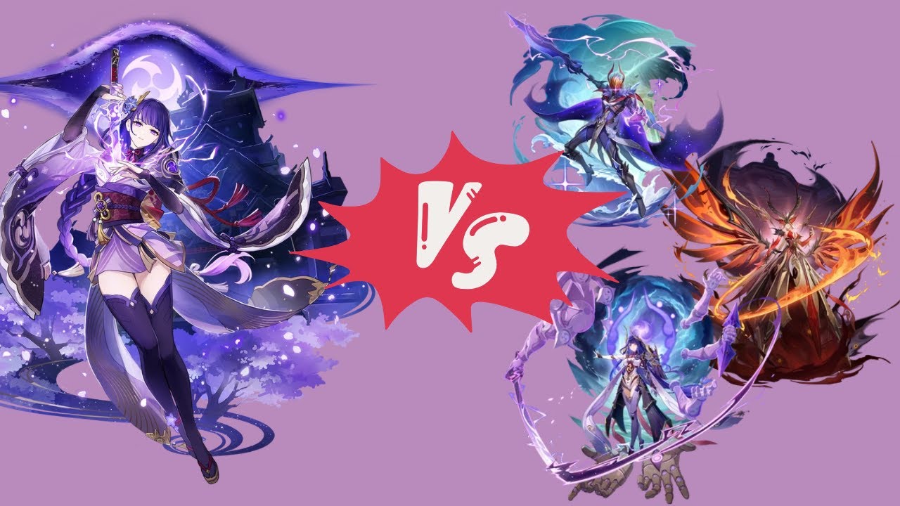 Raiden teams Vs 3 weekly boss (DPS versatility vs any weekly boss or local legends Showcase)