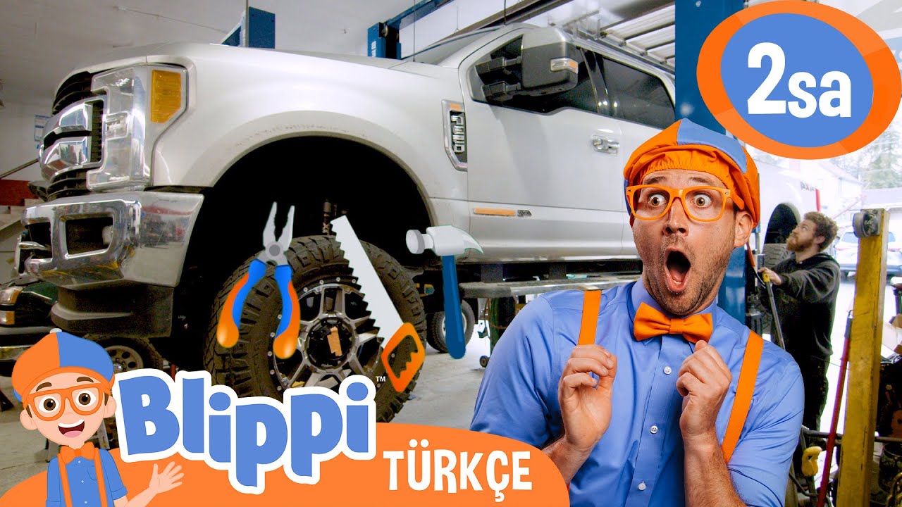 Blippi Oto Tamirhanesinde! | Blippi T&uuml;rk&ccedil;e - &Ccedil;ocuklar i&ccedil;in Eğitici Videolar