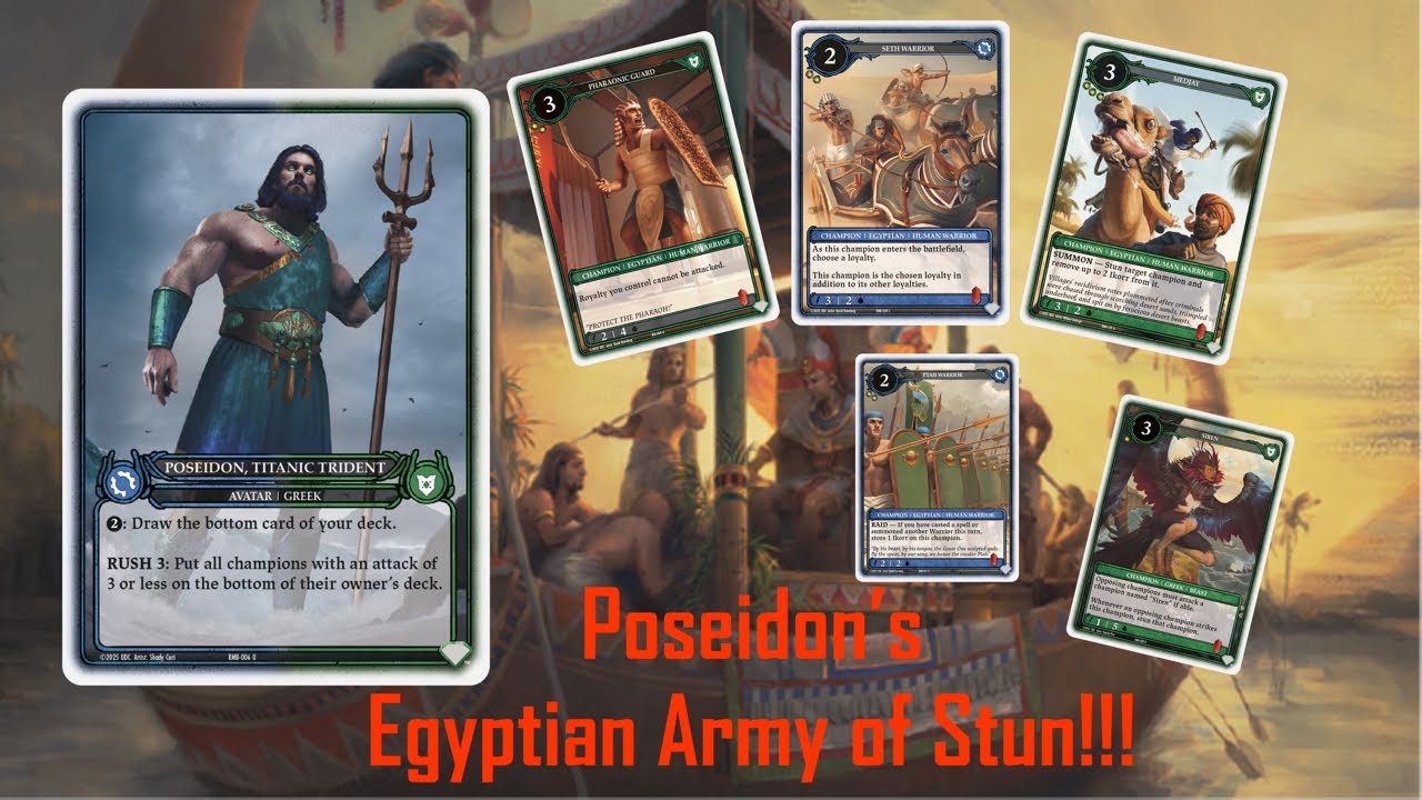 RUSH OF IKORR POSEIDON DECK PROFILE!!! The Aggro Egyptian army that STUNS!!!