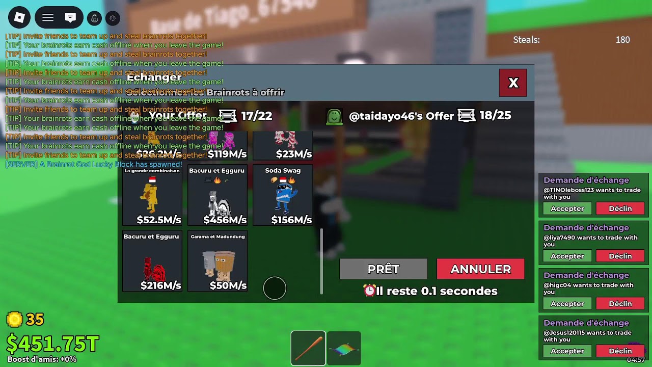 Trade je cherche 1b pour le garama normal