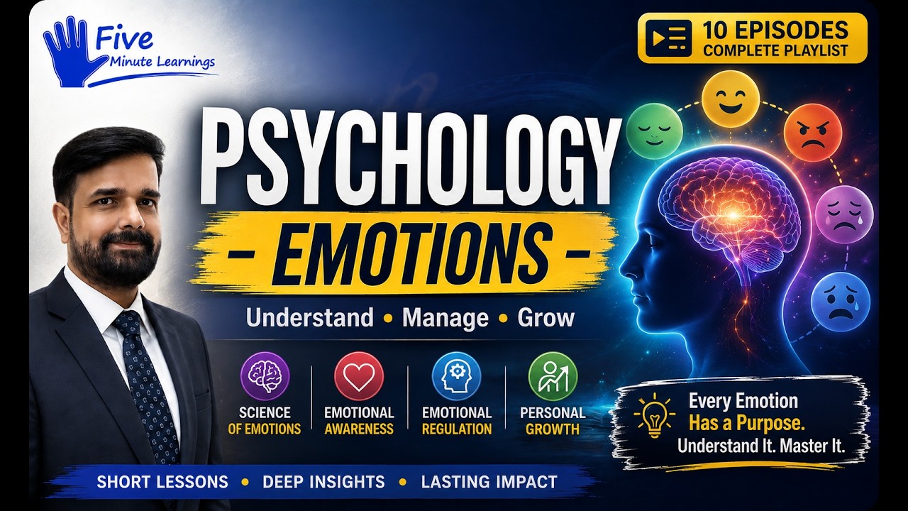 Emotions and Types of Emotional Response    -     Learn Psychology in 5 Minutes with Girish Kishnani