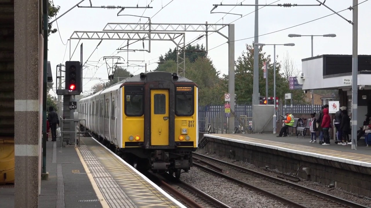 Abellio Greater Anglia trains at Enfield Lock 25th Oct 2016