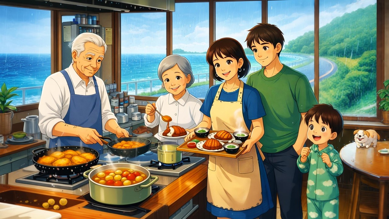 A Heavy Storm Hits Our Riverside Cottage — Studio Ghibli Style ASMR