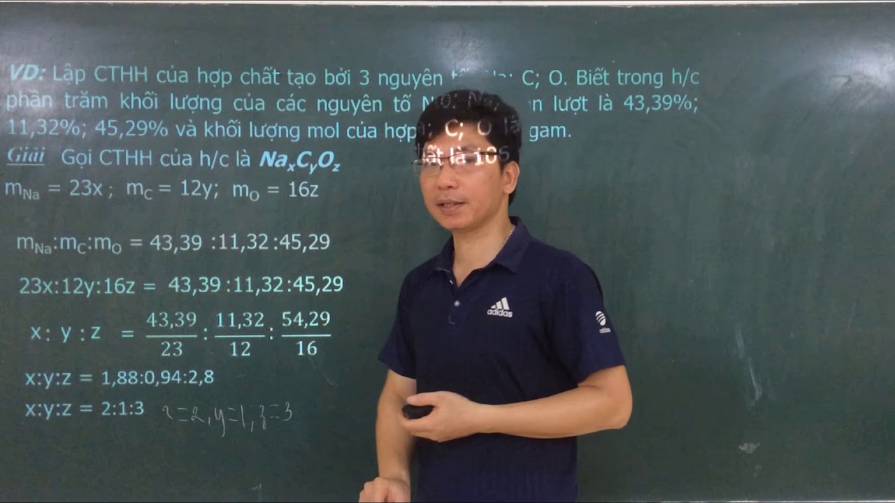 Lập CTHH của hợp chất khi biết phần trăm khối lượng các nguyên tố | Hóa học THCS 89