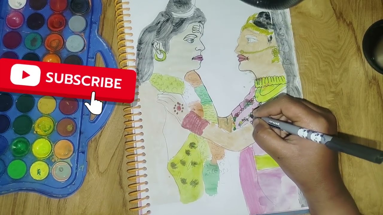#Shiv and Parvati #drawing #drawingandassemblingdemonslayer #lifeisbutadream @arunkarthick4444 