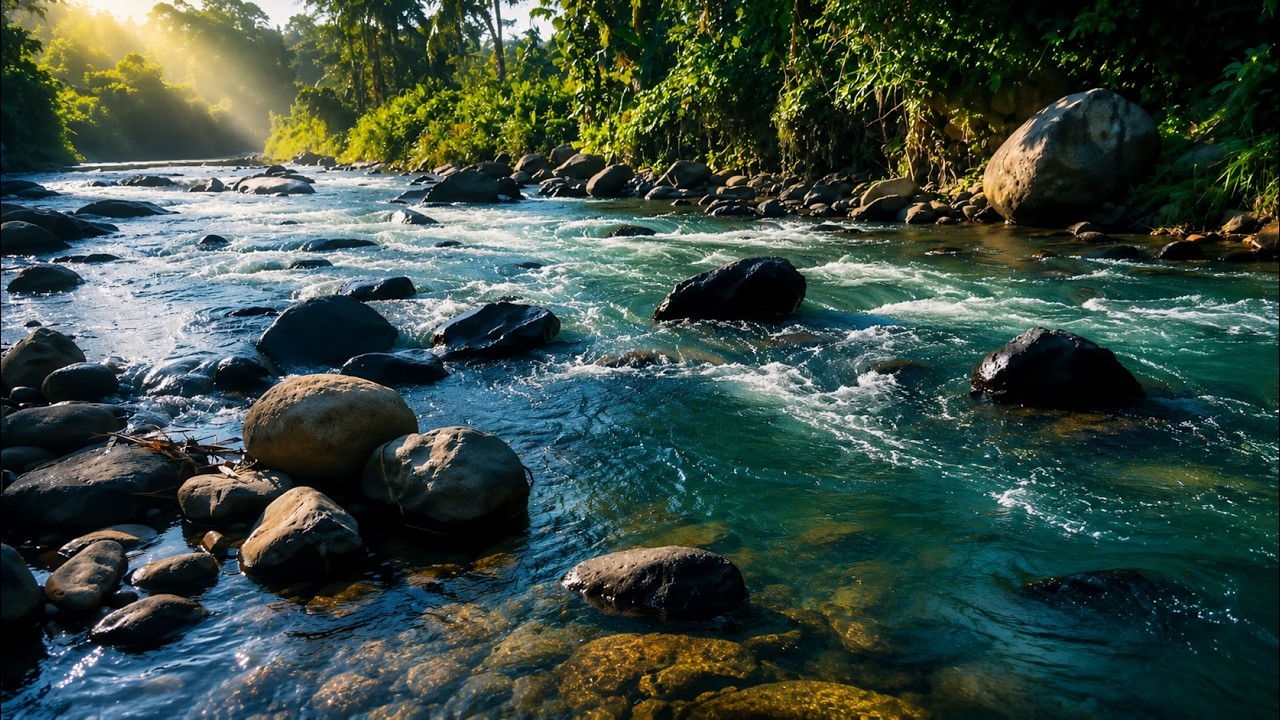 Peaceful River Flow for Sleeping, Studying, Meditation & Stress Relief