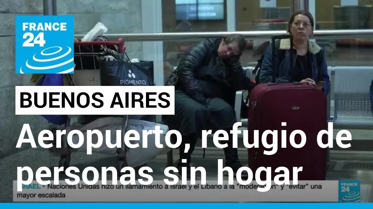 El aeropuerto de Buenos Aires, un refugio no oficial para personas afectadas por la pobreza